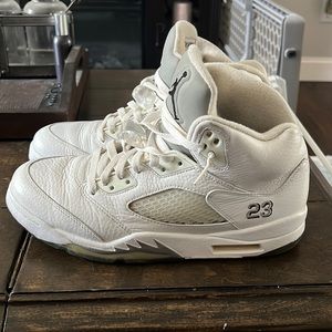 Jordan White Metallic 5’s